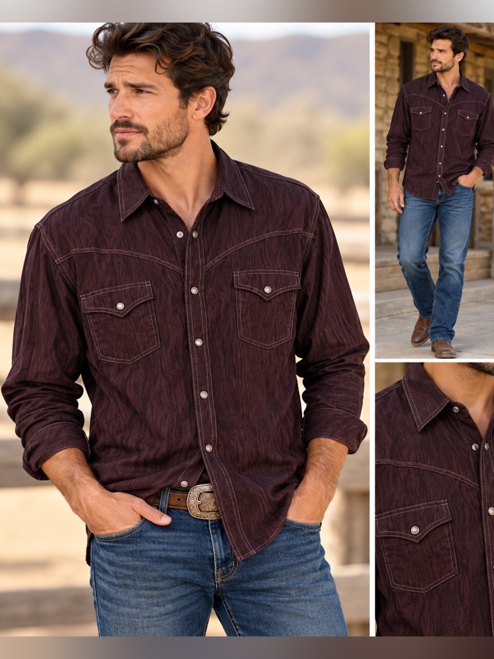 Rock 47 by Wrangler MRC257M Men's Cotton Shirt XXL Like New